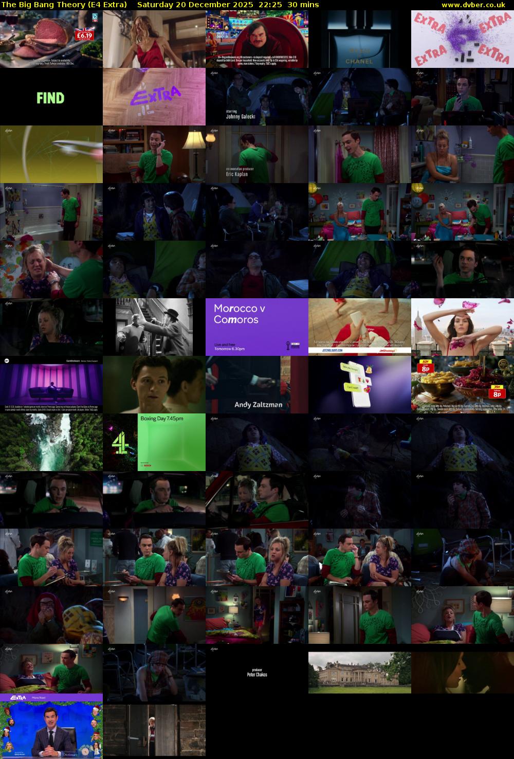 The Big Bang Theory (E4 Extra) Saturday 20 December 2025 22:25 - 22:55
