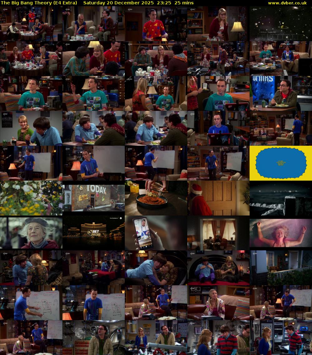 The Big Bang Theory (E4 Extra) Saturday 20 December 2025 23:25 - 23:50