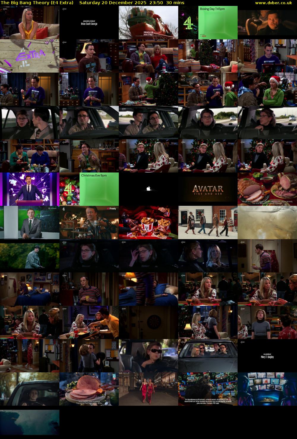 The Big Bang Theory (E4 Extra) Saturday 20 December 2025 23:50 - 00:20