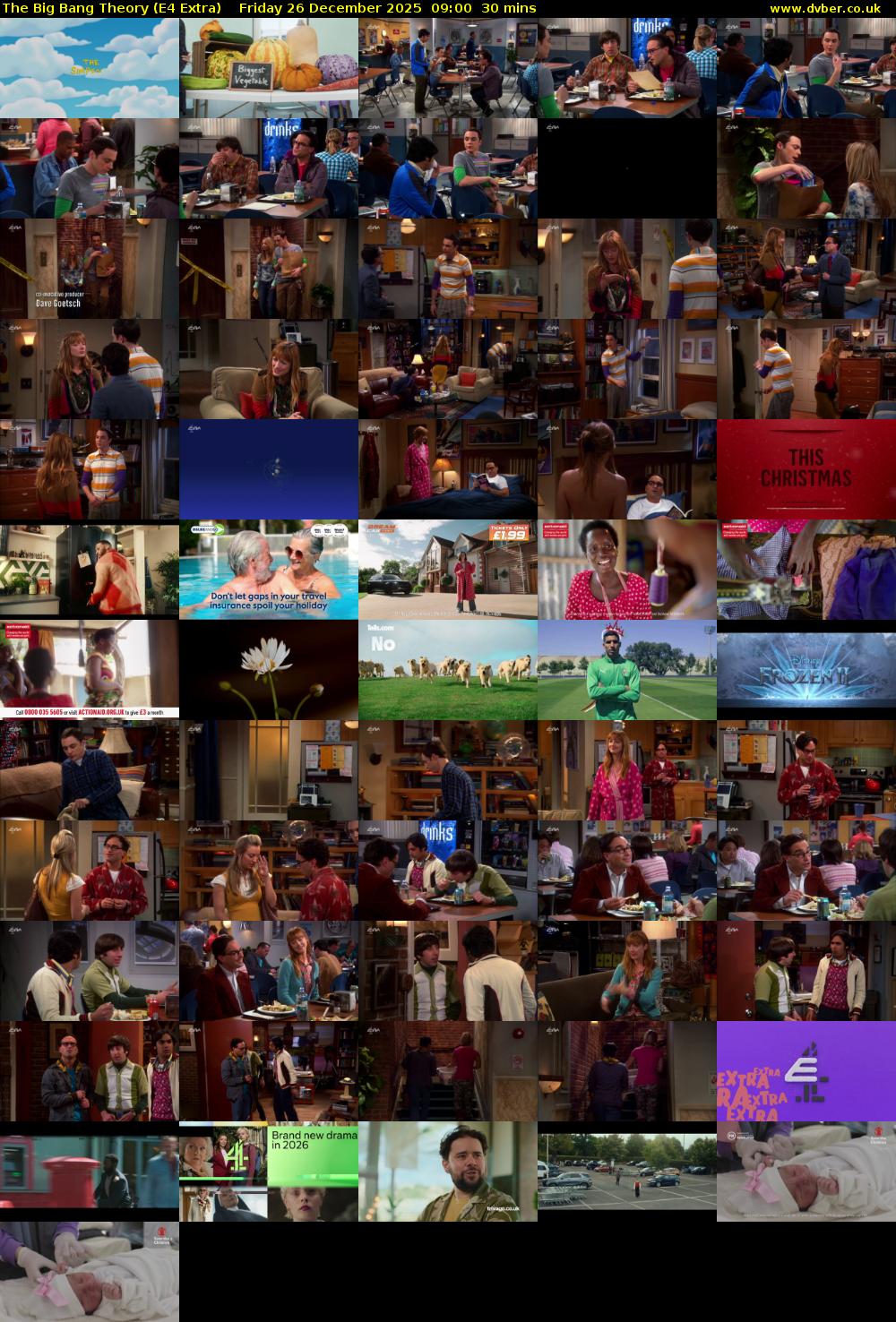 The Big Bang Theory (E4 Extra) Friday 26 December 2025 09:00 - 09:30