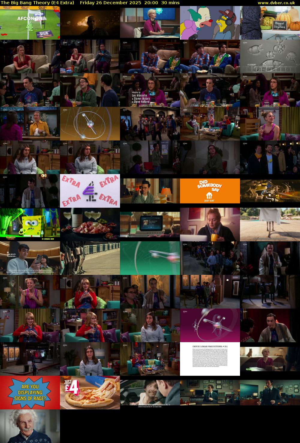 The Big Bang Theory (E4 Extra) Friday 26 December 2025 20:00 - 20:30