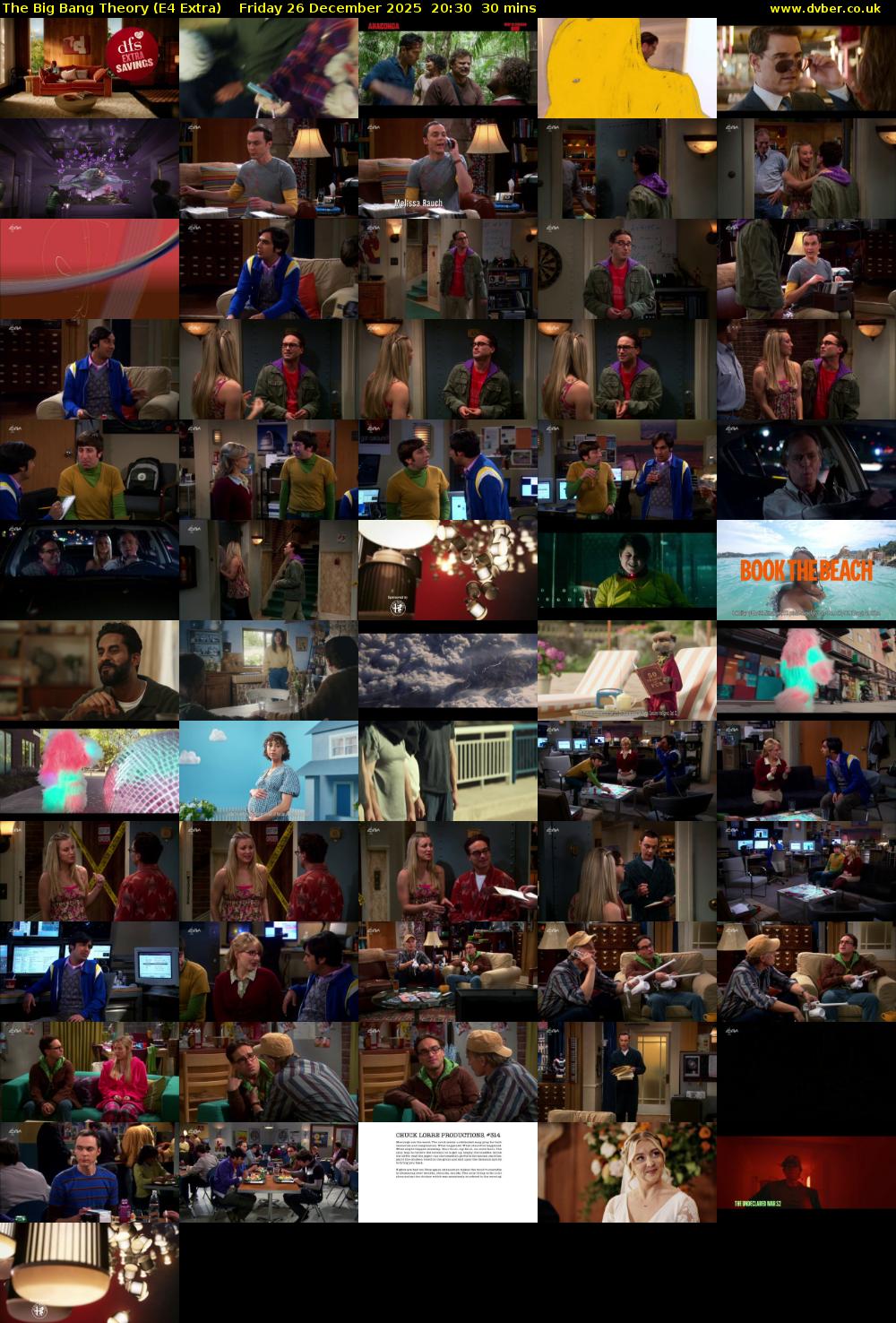 The Big Bang Theory (E4 Extra) Friday 26 December 2025 20:30 - 21:00