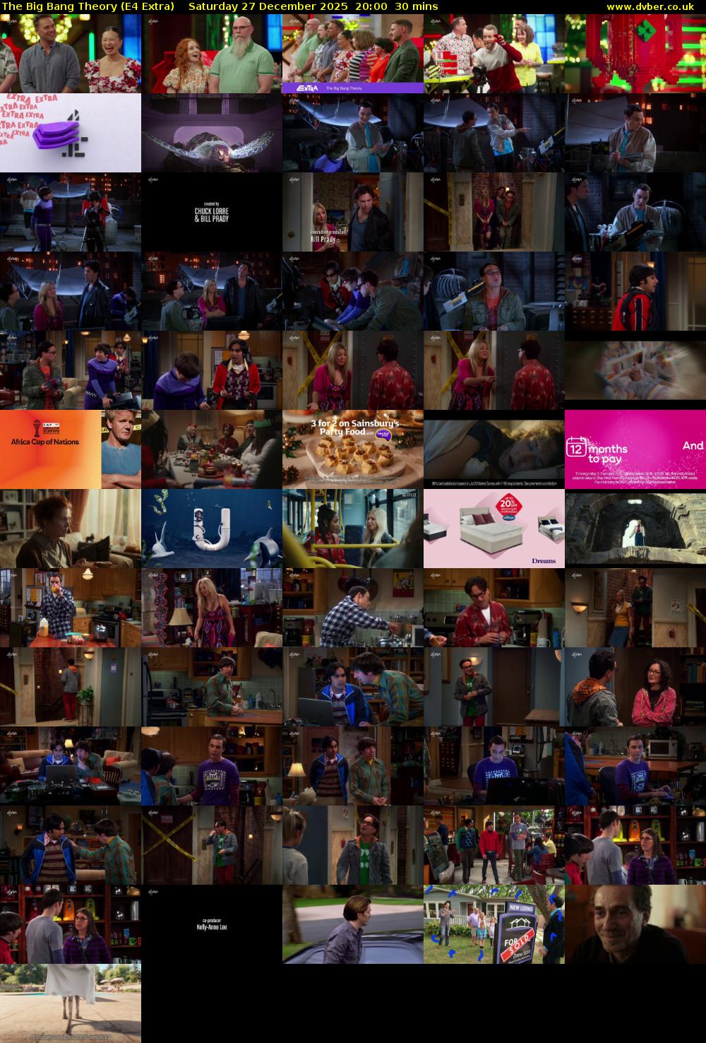The Big Bang Theory (E4 Extra) Saturday 27 December 2025 20:00 - 20:30
