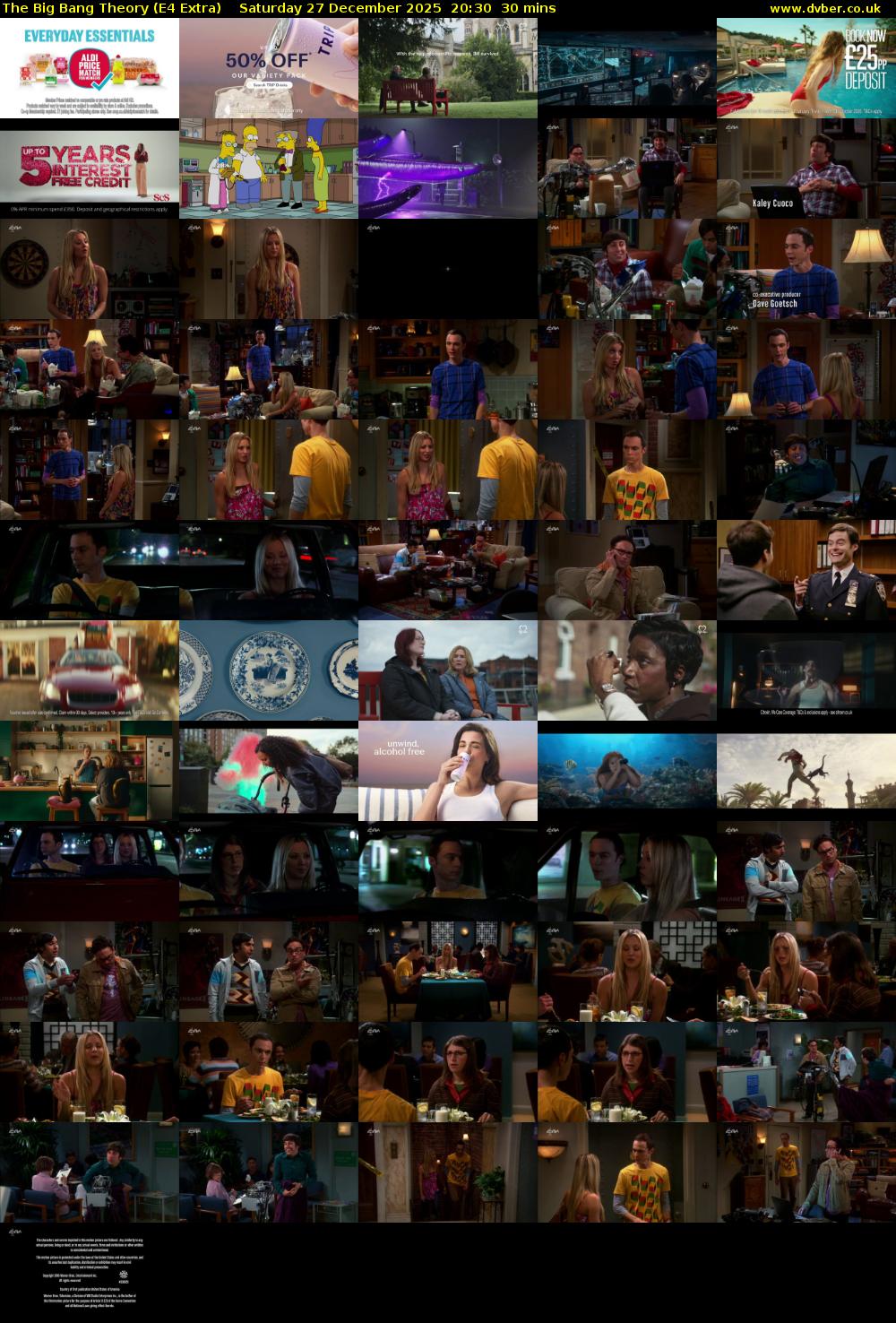 The Big Bang Theory (E4 Extra) Saturday 27 December 2025 20:30 - 21:00