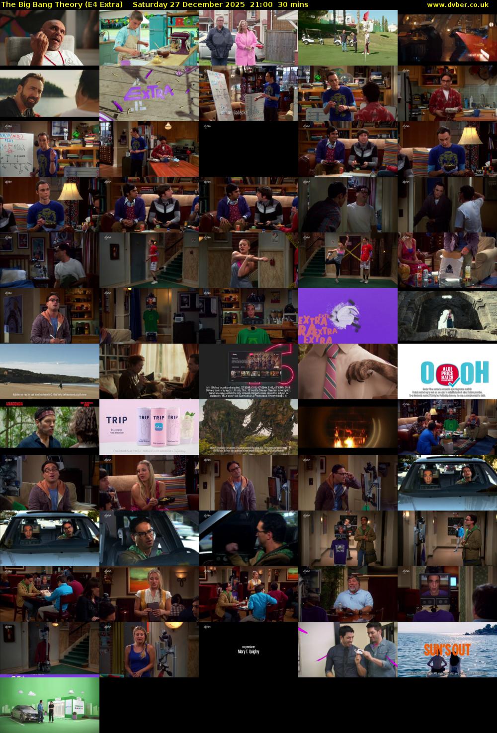 The Big Bang Theory (E4 Extra) Saturday 27 December 2025 21:00 - 21:30