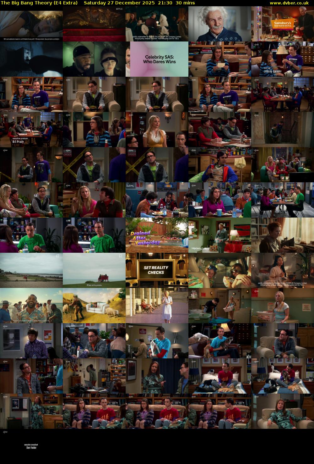 The Big Bang Theory (E4 Extra) Saturday 27 December 2025 21:30 - 22:00