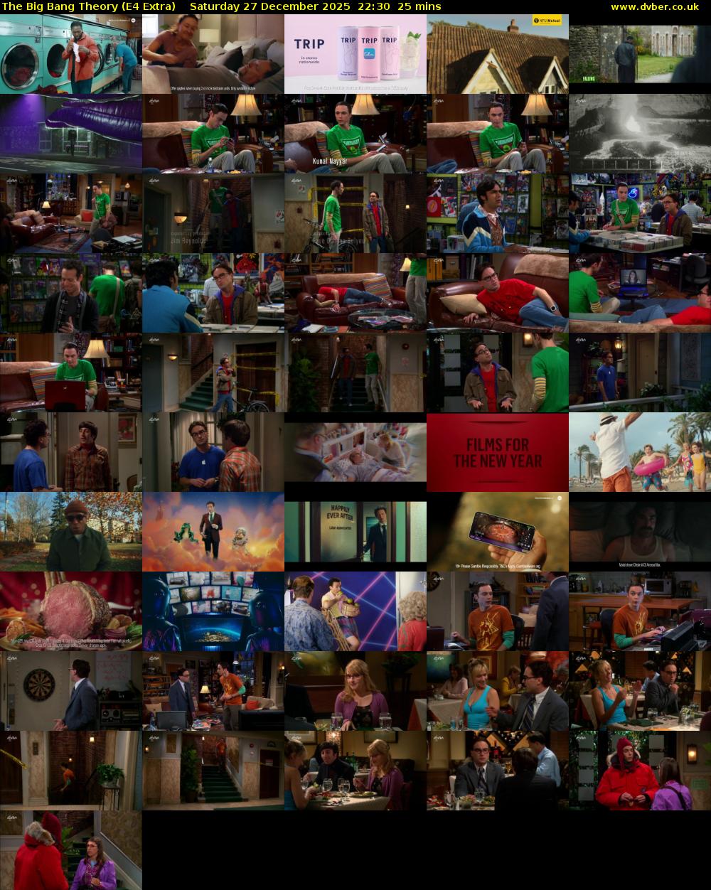 The Big Bang Theory (E4 Extra) Saturday 27 December 2025 22:30 - 22:55