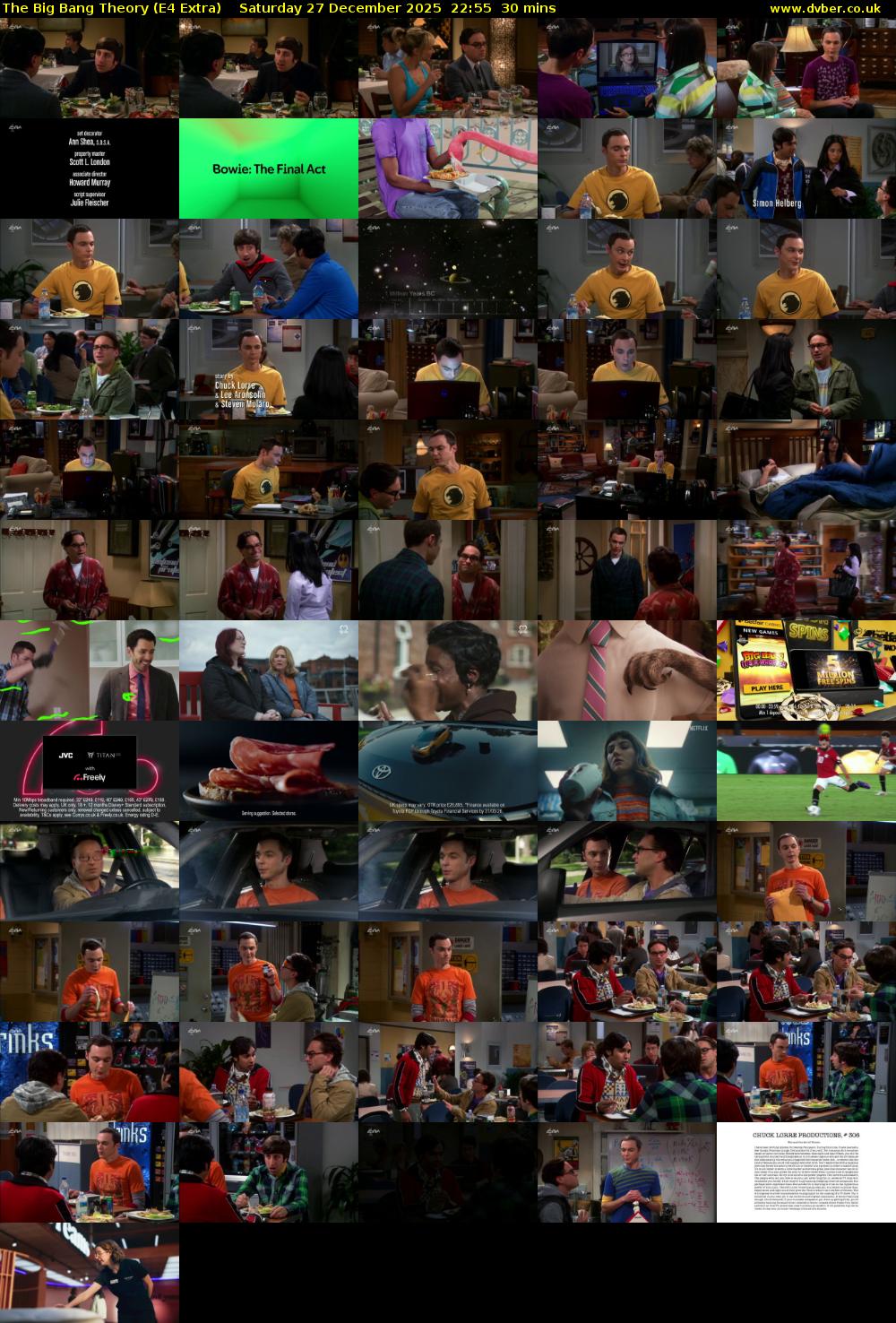 The Big Bang Theory (E4 Extra) Saturday 27 December 2025 22:55 - 23:25
