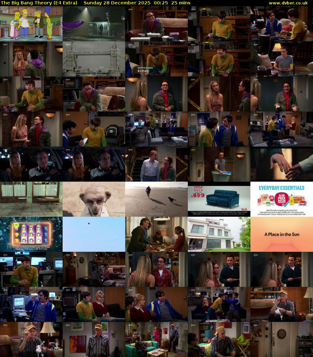 The Big Bang Theory (E4 Extra) Sunday 28 December 2025 00:25 - 00:50