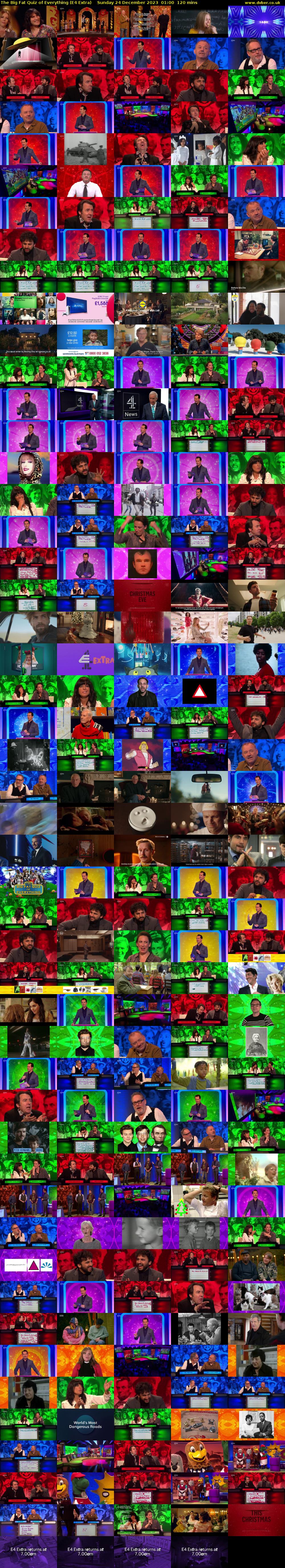 The Big Fat Quiz of Everything (E4 Extra) Sunday 24 December 2023 01:00 - 03:00