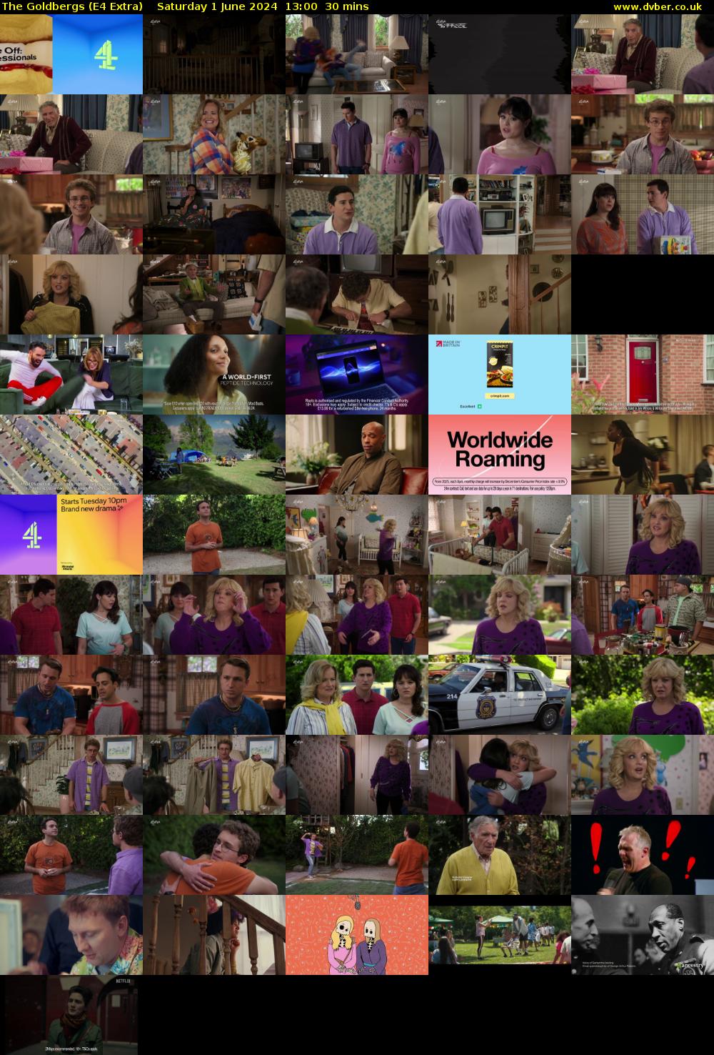 The Goldbergs (E4 Extra) Saturday 1 June 2024 13:00 - 13:30