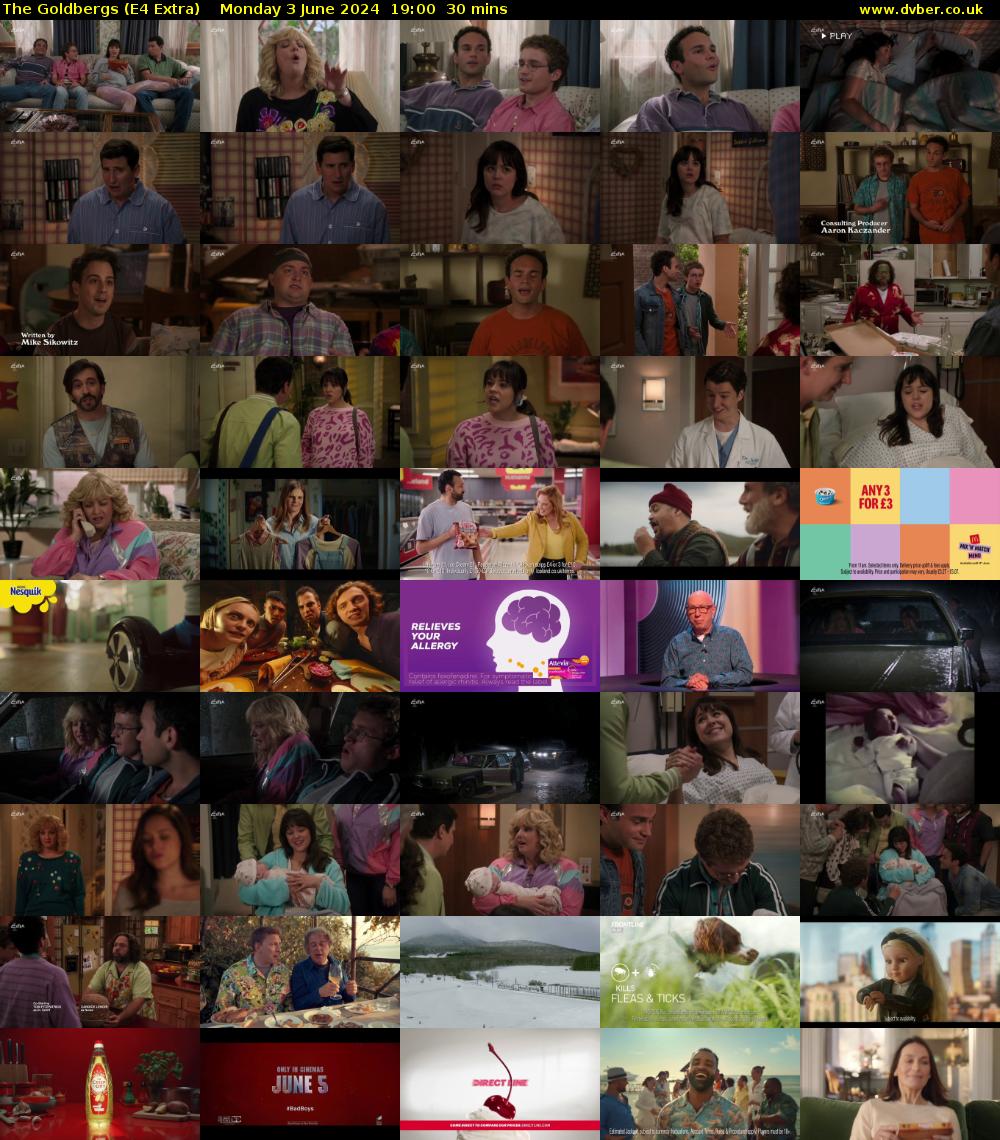 The Goldbergs (E4 Extra) Monday 3 June 2024 19:00 - 19:30