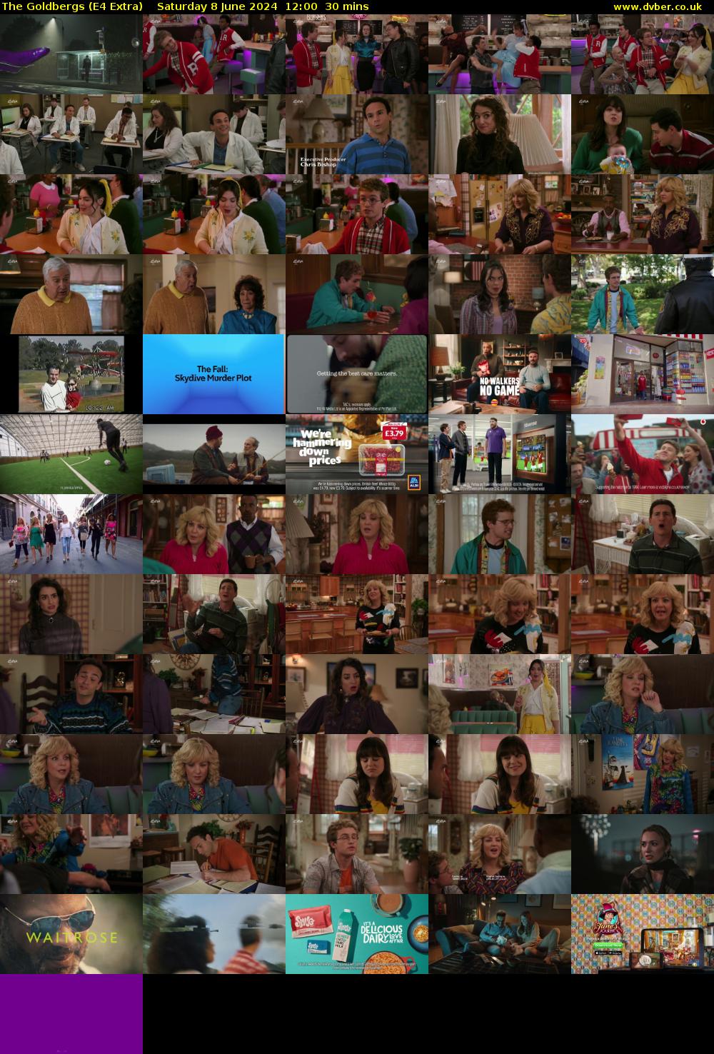 The Goldbergs (E4 Extra) Saturday 8 June 2024 12:00 - 12:30