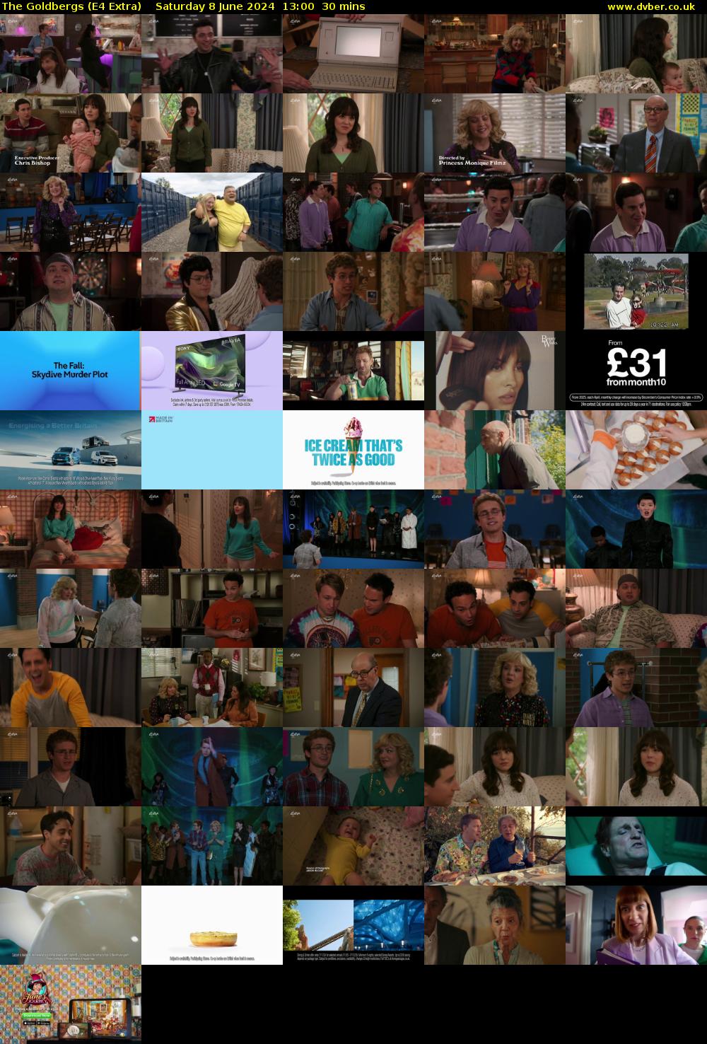The Goldbergs (E4 Extra) Saturday 8 June 2024 13:00 - 13:30