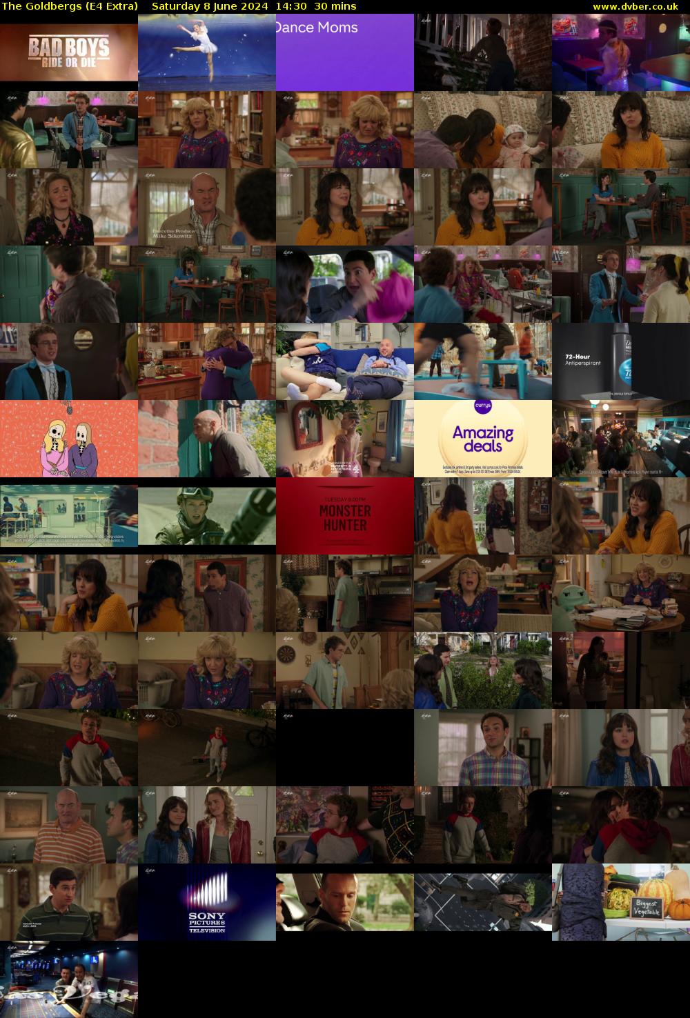 The Goldbergs (E4 Extra) Saturday 8 June 2024 14:30 - 15:00