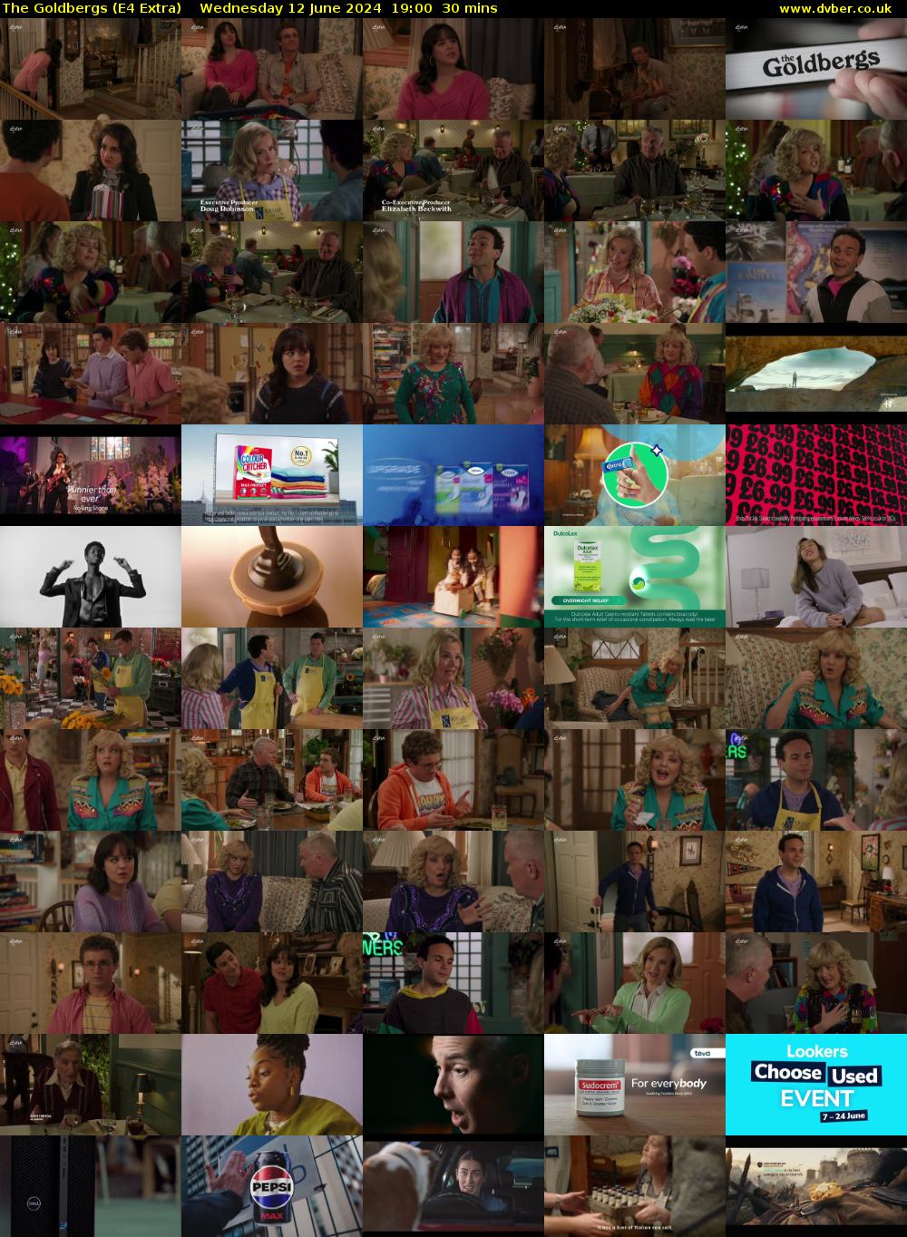 The Goldbergs (E4 Extra) Wednesday 12 June 2024 19:00 - 19:30