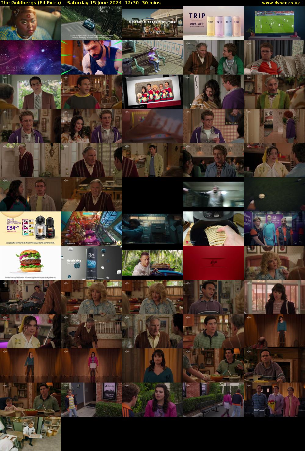 The Goldbergs (E4 Extra) Saturday 15 June 2024 12:30 - 13:00