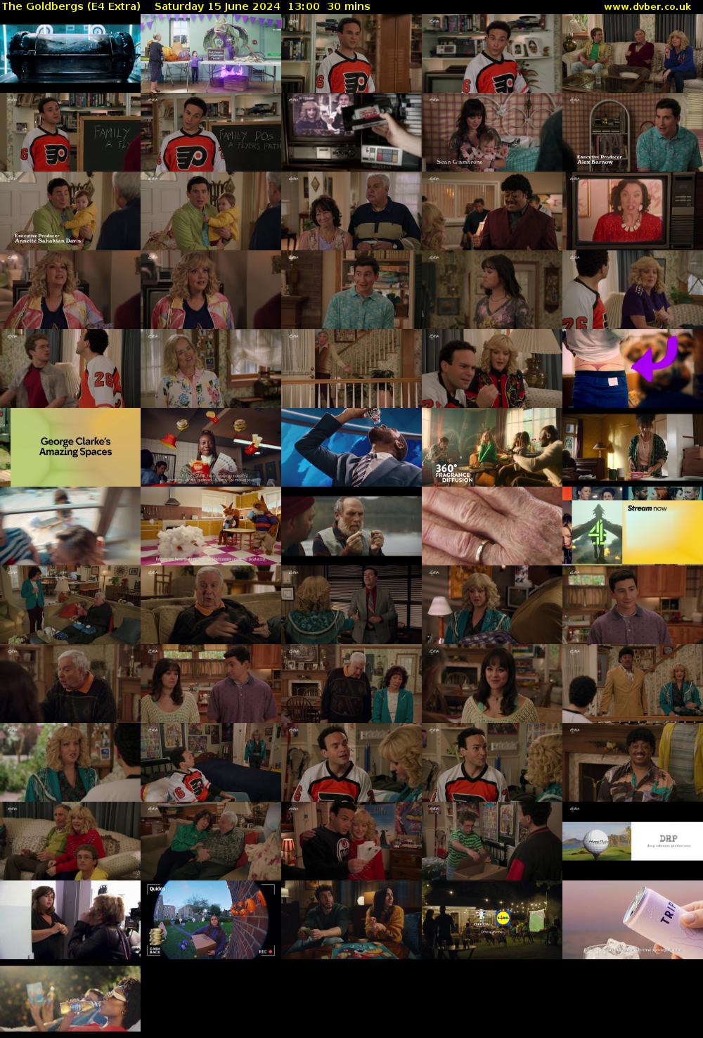 The Goldbergs (E4 Extra) Saturday 15 June 2024 13:00 - 13:30