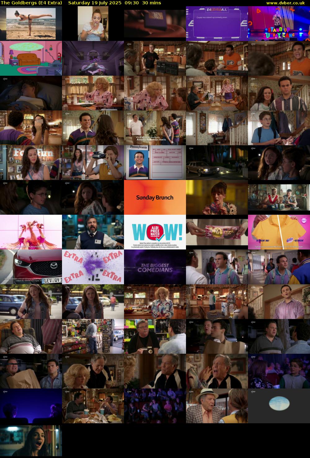 The Goldbergs (E4 Extra) Saturday 19 July 2025 09:30 - 10:00