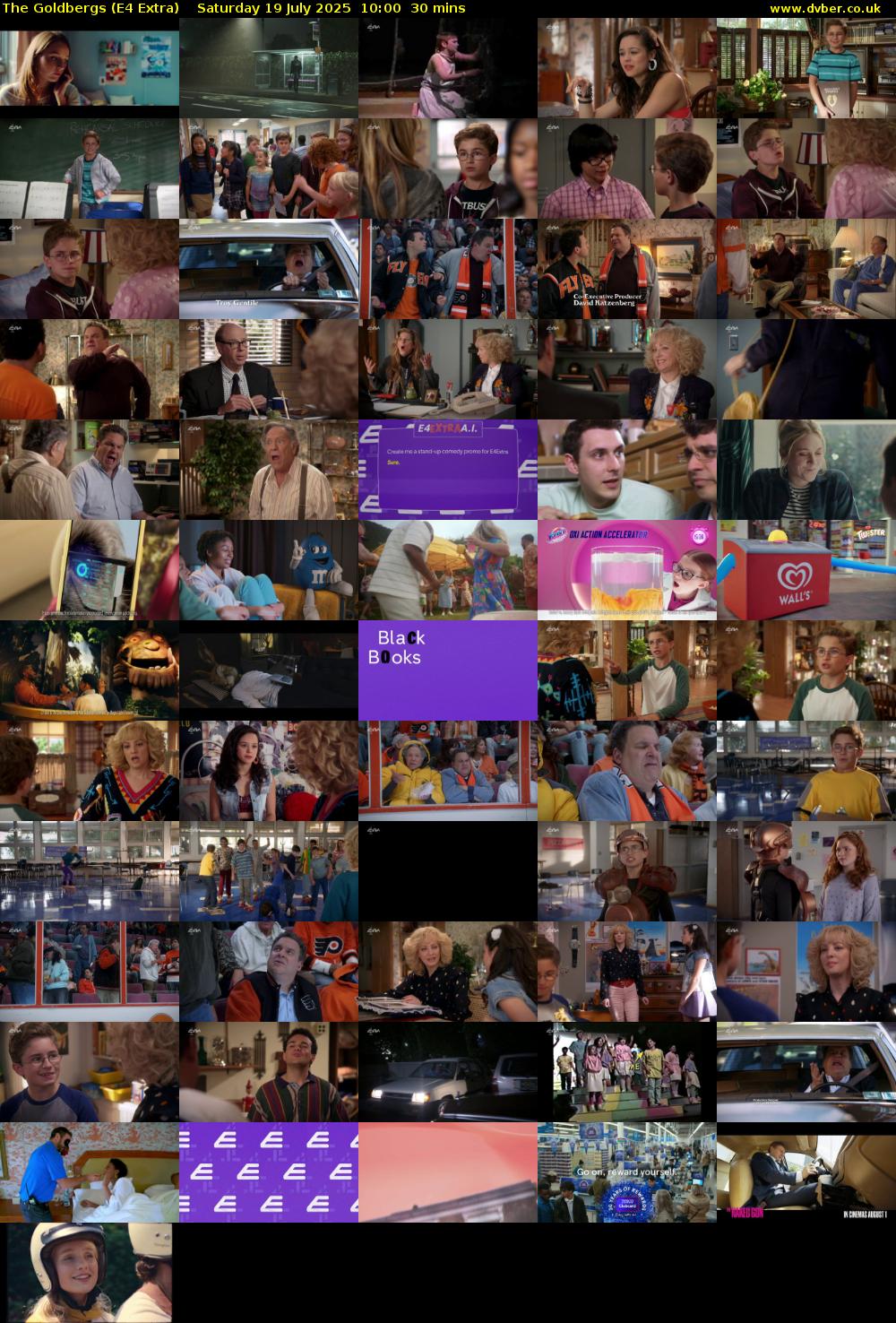 The Goldbergs (E4 Extra) Saturday 19 July 2025 10:00 - 10:30