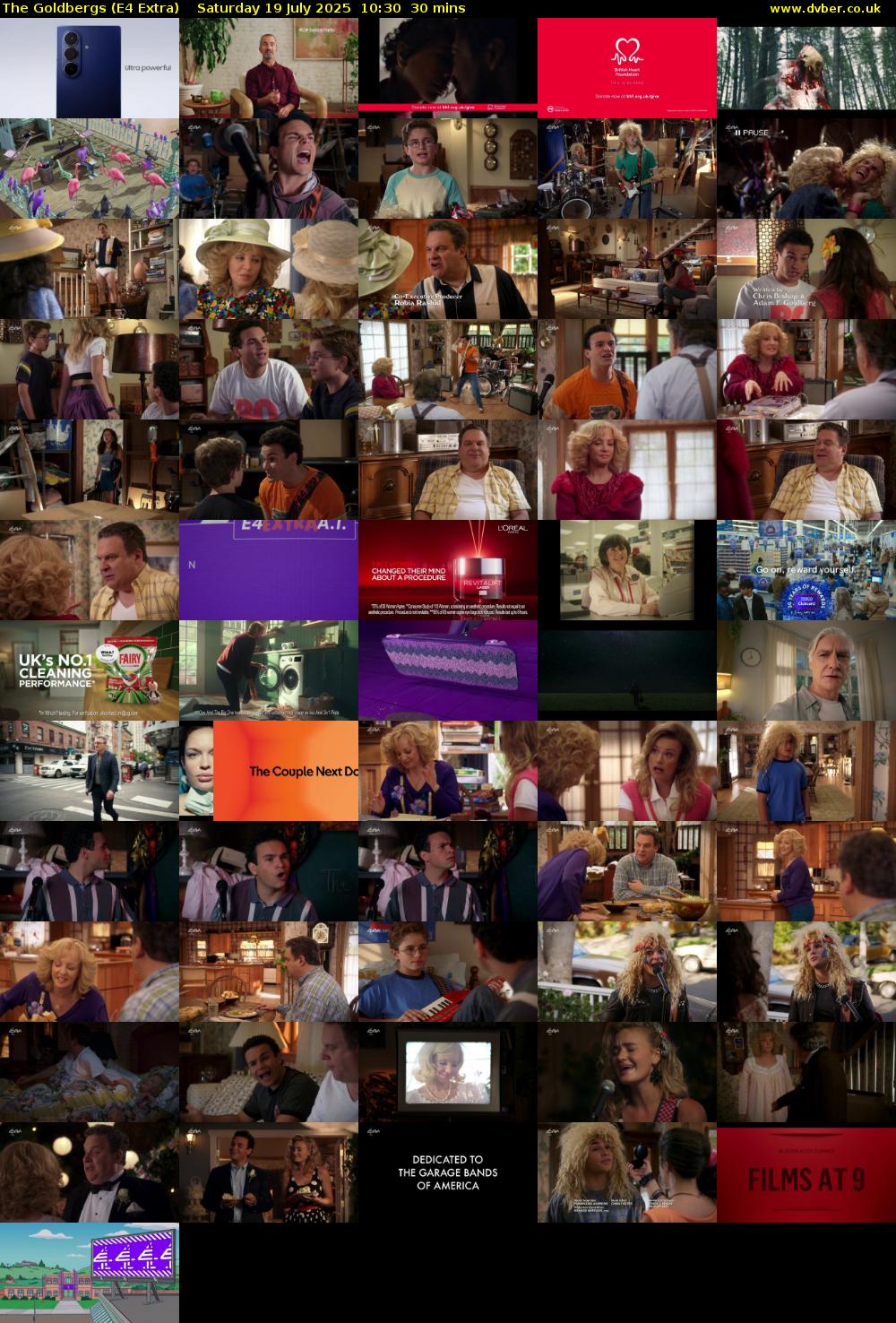 The Goldbergs (E4 Extra) Saturday 19 July 2025 10:30 - 11:00