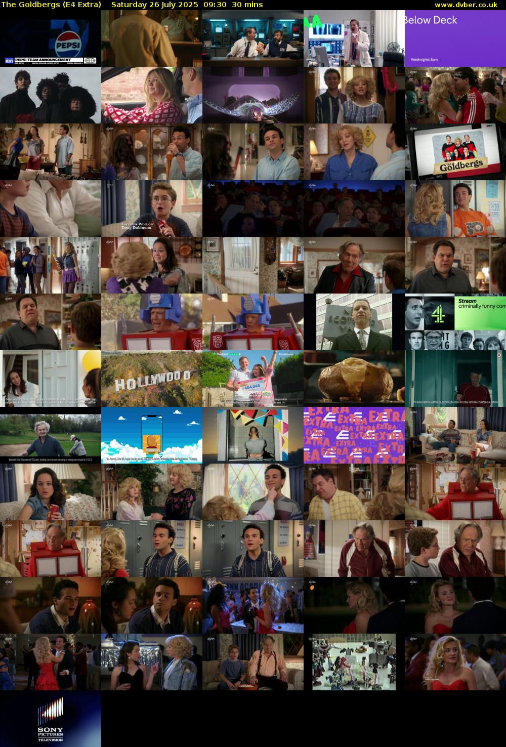 The Goldbergs (E4 Extra) Saturday 26 July 2025 09:30 - 10:00