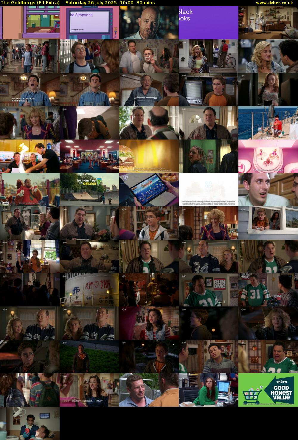 The Goldbergs (E4 Extra) Saturday 26 July 2025 10:00 - 10:30