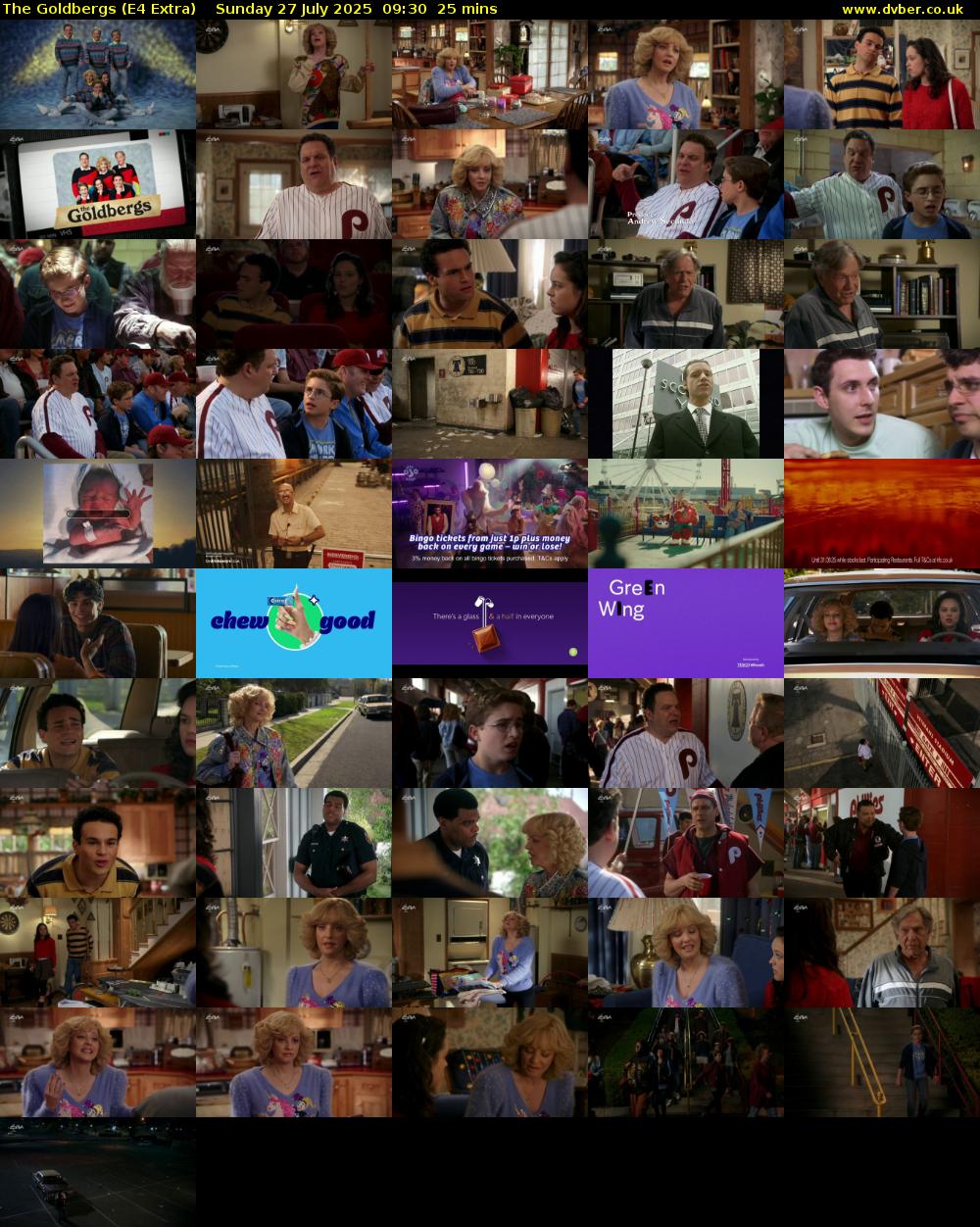 The Goldbergs (E4 Extra) Sunday 27 July 2025 09:30 - 09:55