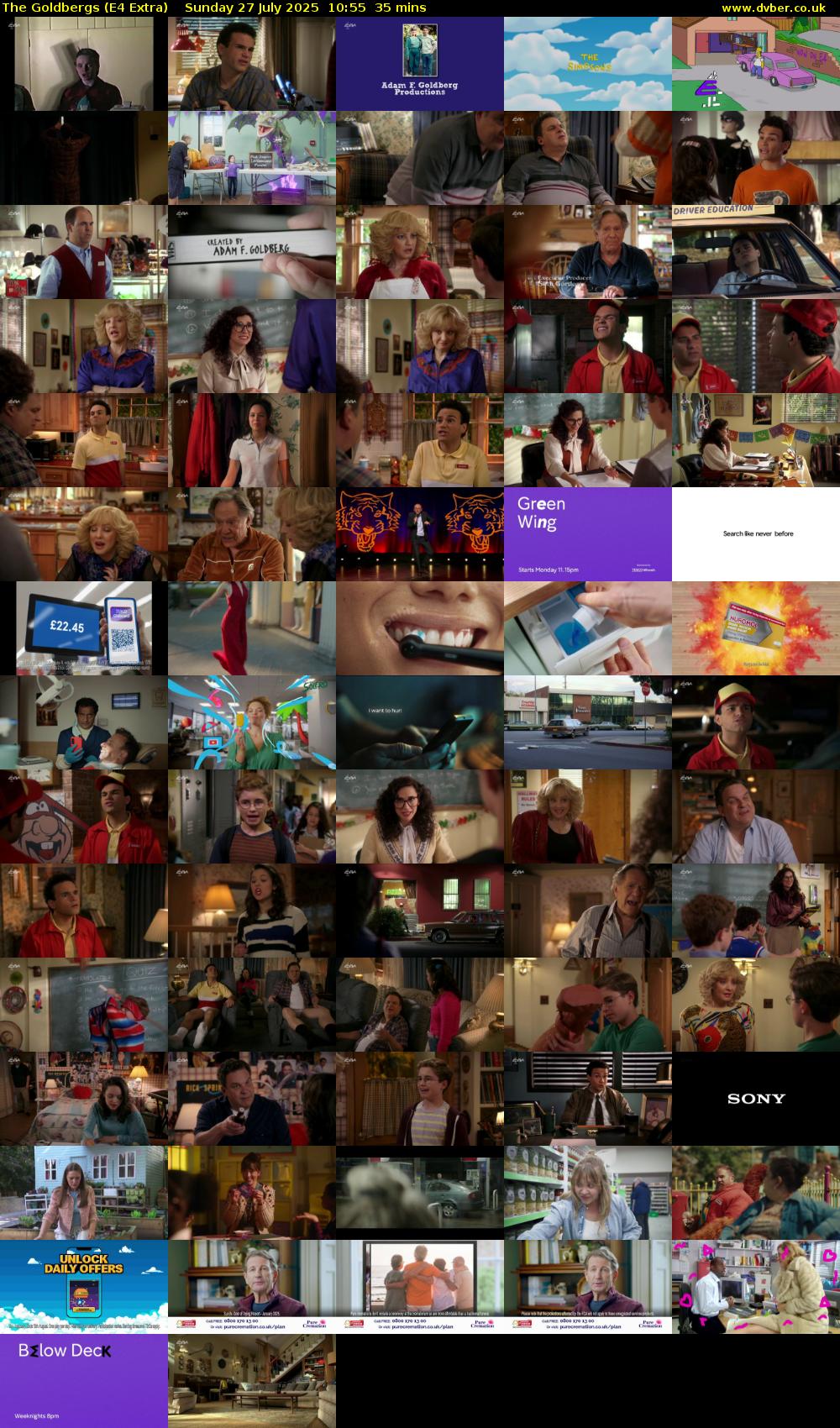 The Goldbergs (E4 Extra) Sunday 27 July 2025 10:55 - 11:30