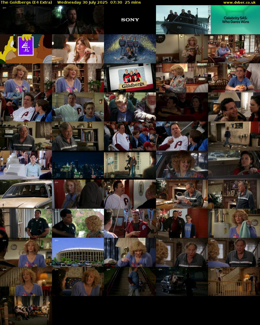 The Goldbergs (E4 Extra) Wednesday 30 July 2025 07:30 - 07:55