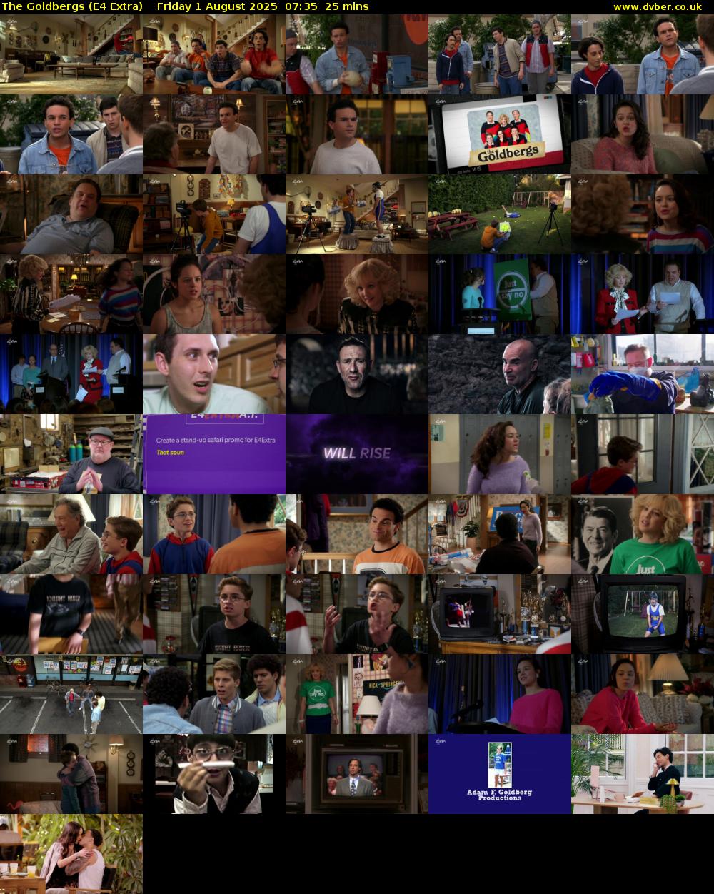 The Goldbergs (E4 Extra) Friday 1 August 2025 07:35 - 08:00