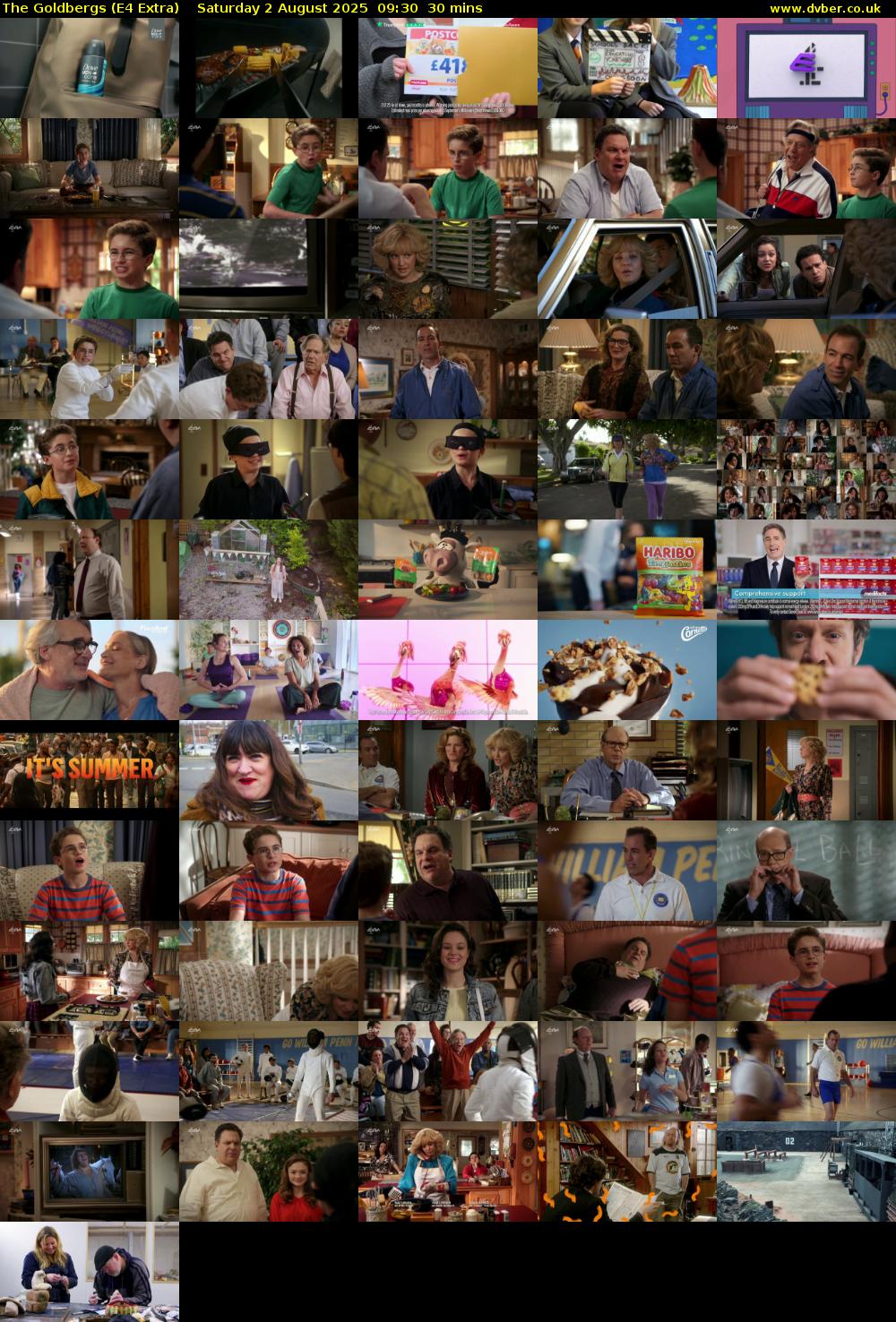 The Goldbergs (E4 Extra) Saturday 2 August 2025 09:30 - 10:00