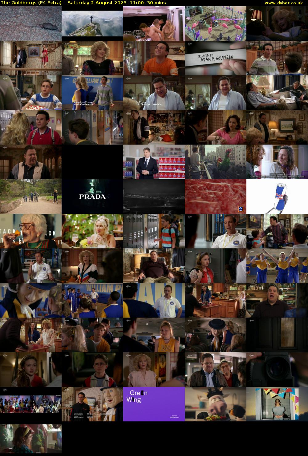 The Goldbergs (E4 Extra) Saturday 2 August 2025 11:00 - 11:30