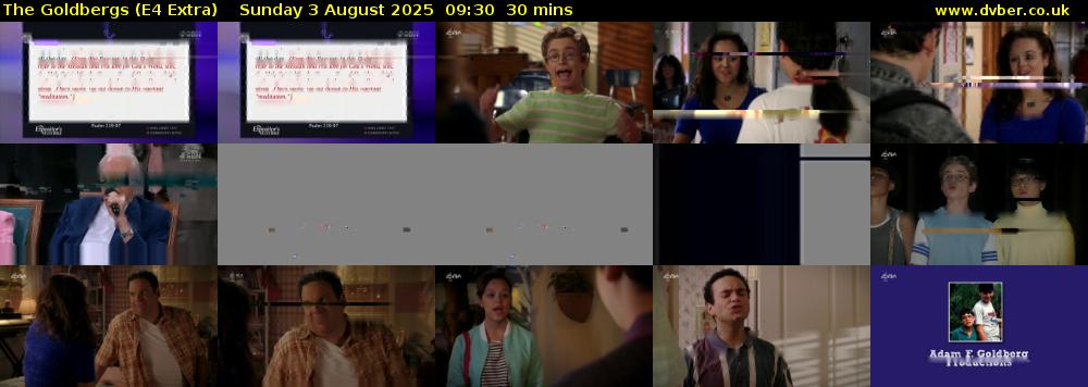 The Goldbergs (E4 Extra) Sunday 3 August 2025 09:30 - 10:00