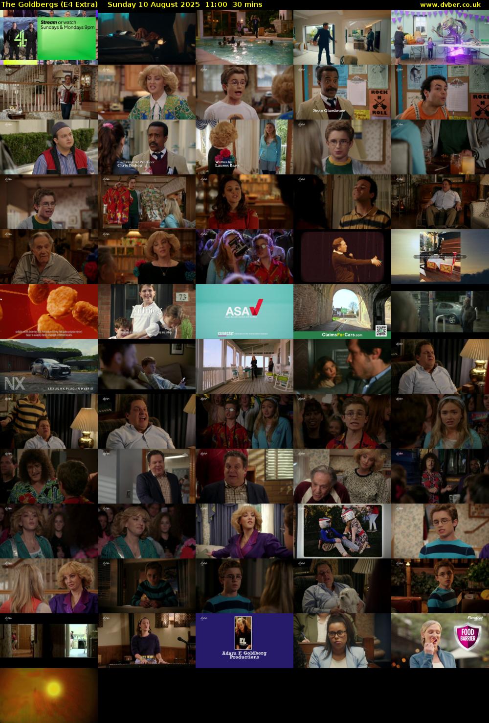The Goldbergs (E4 Extra) Sunday 10 August 2025 11:00 - 11:30
