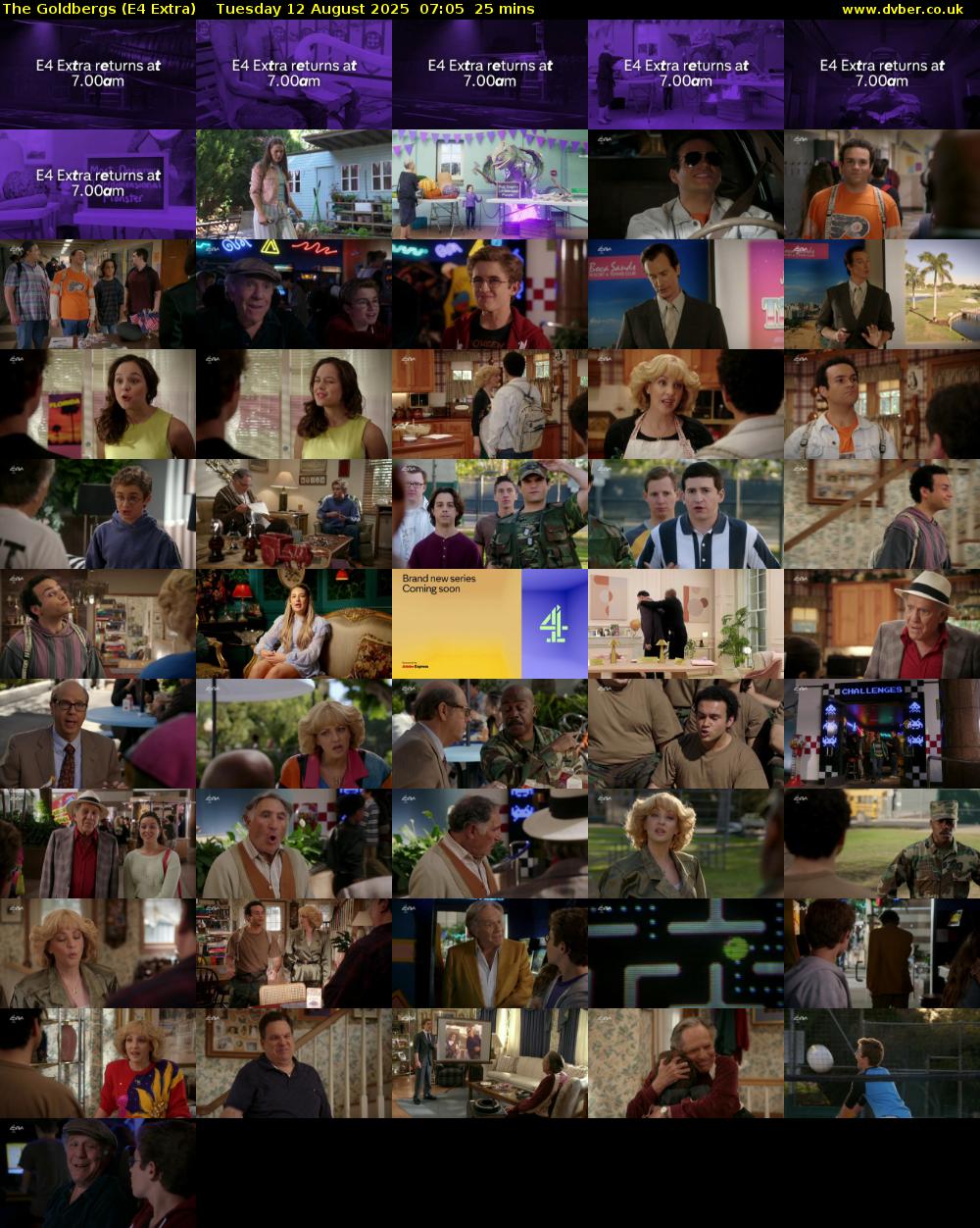 The Goldbergs (E4 Extra) Tuesday 12 August 2025 07:05 - 07:30