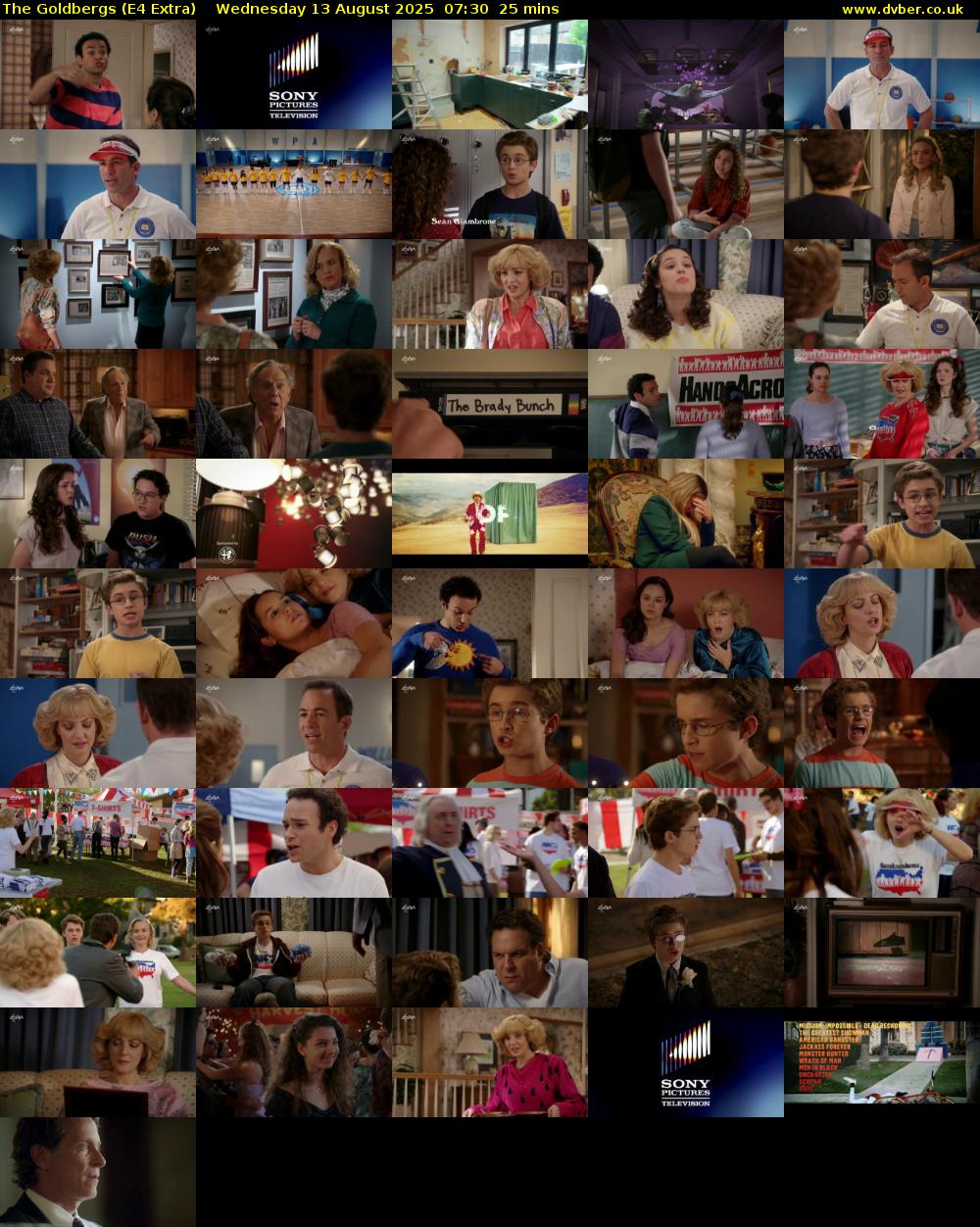 The Goldbergs (E4 Extra) Wednesday 13 August 2025 07:30 - 07:55