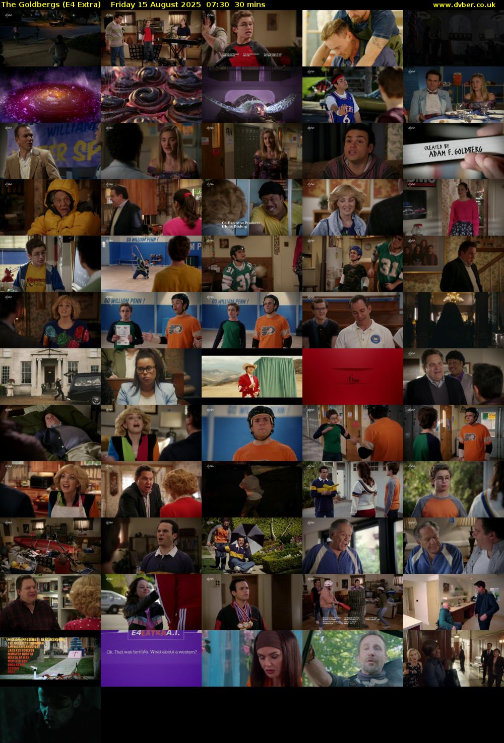 The Goldbergs (E4 Extra) Friday 15 August 2025 07:30 - 08:00