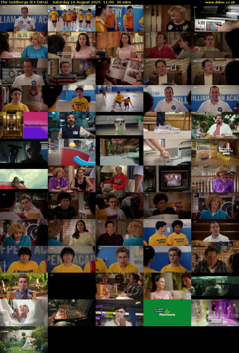 The Goldbergs (E4 Extra) Saturday 16 August 2025 11:00 - 11:30