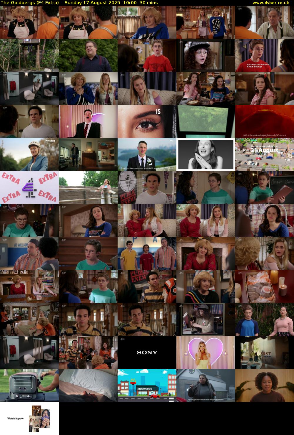The Goldbergs (E4 Extra) Sunday 17 August 2025 10:00 - 10:30