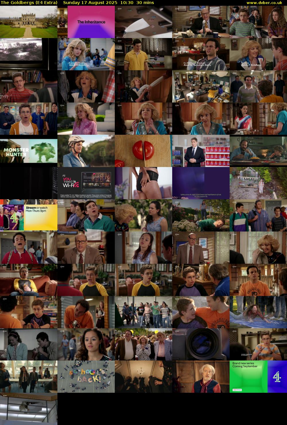 The Goldbergs (E4 Extra) Sunday 17 August 2025 10:30 - 11:00