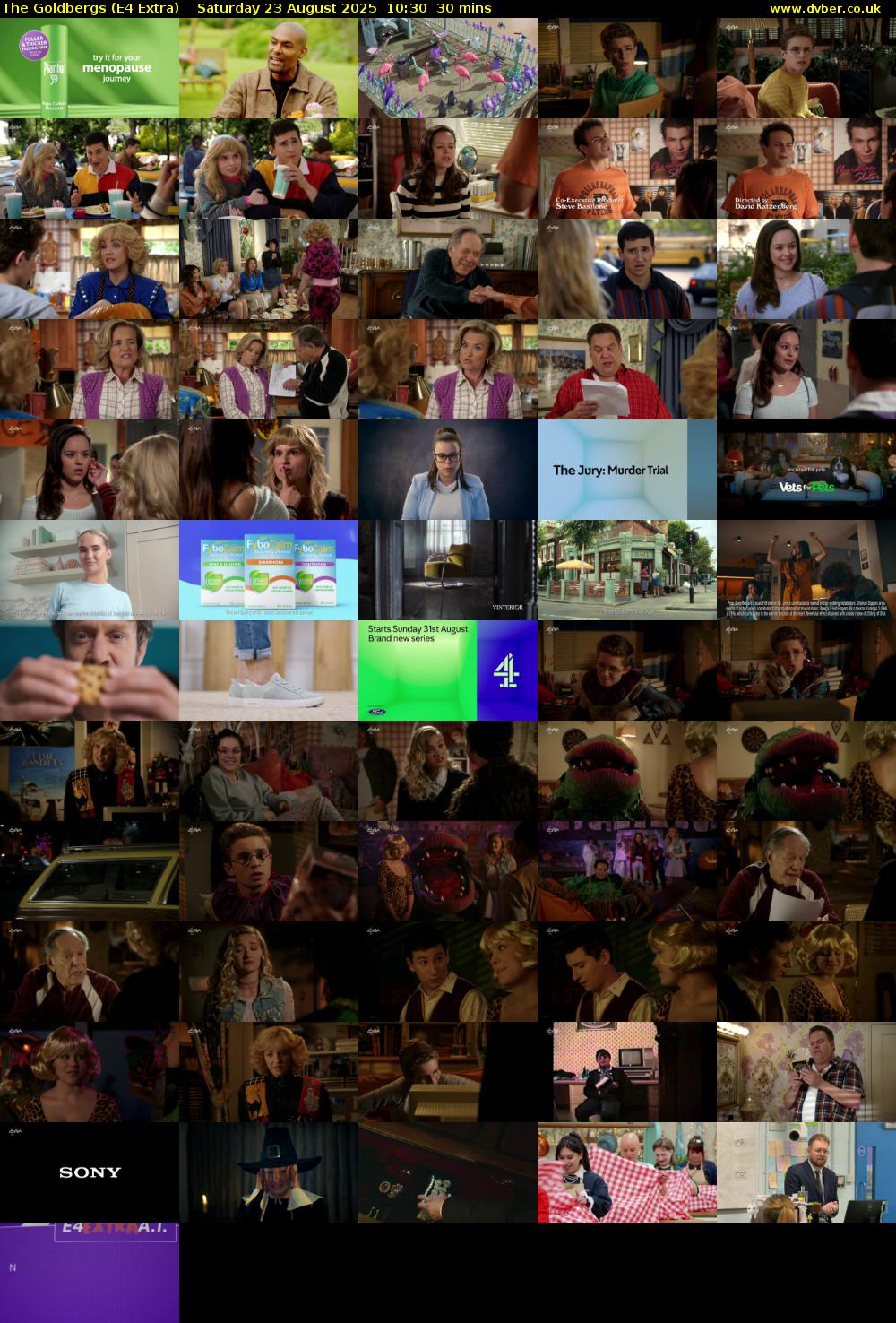 The Goldbergs (E4 Extra) Saturday 23 August 2025 10:30 - 11:00