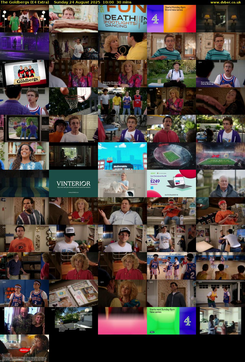 The Goldbergs (E4 Extra) Sunday 24 August 2025 10:00 - 10:30