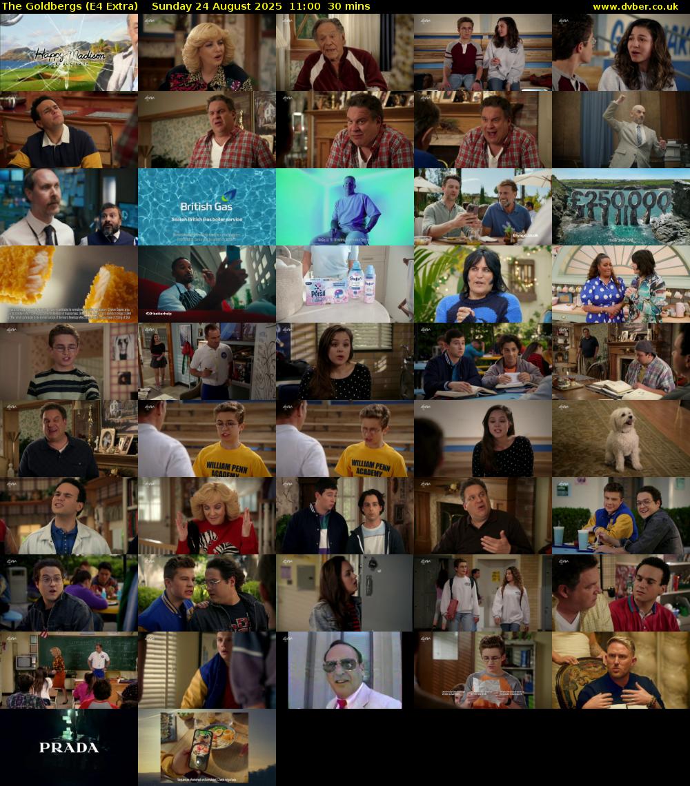 The Goldbergs (E4 Extra) Sunday 24 August 2025 11:00 - 11:30