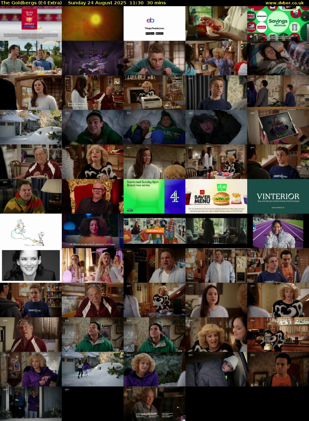 The Goldbergs (E4 Extra) Sunday 24 August 2025 11:30 - 12:00