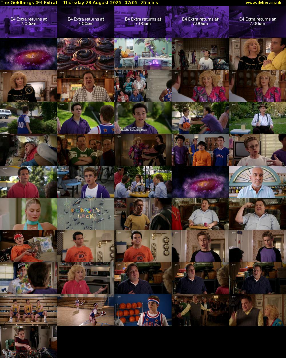 The Goldbergs (E4 Extra) Thursday 28 August 2025 07:05 - 07:30