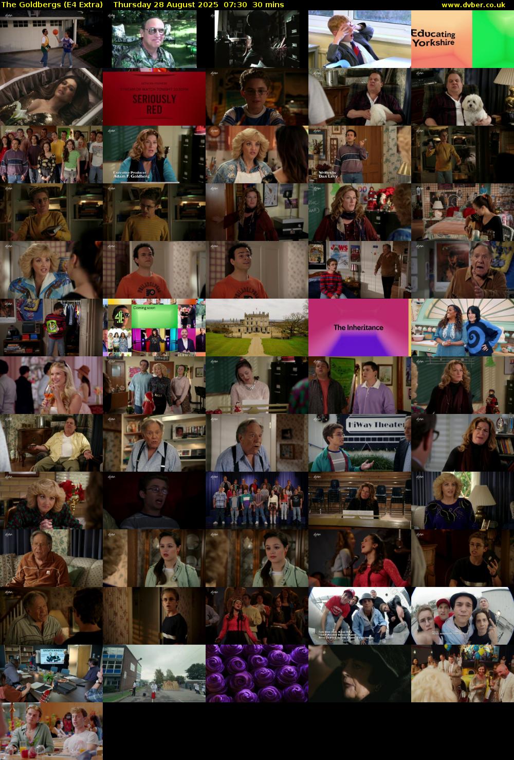 The Goldbergs (E4 Extra) Thursday 28 August 2025 07:30 - 08:00