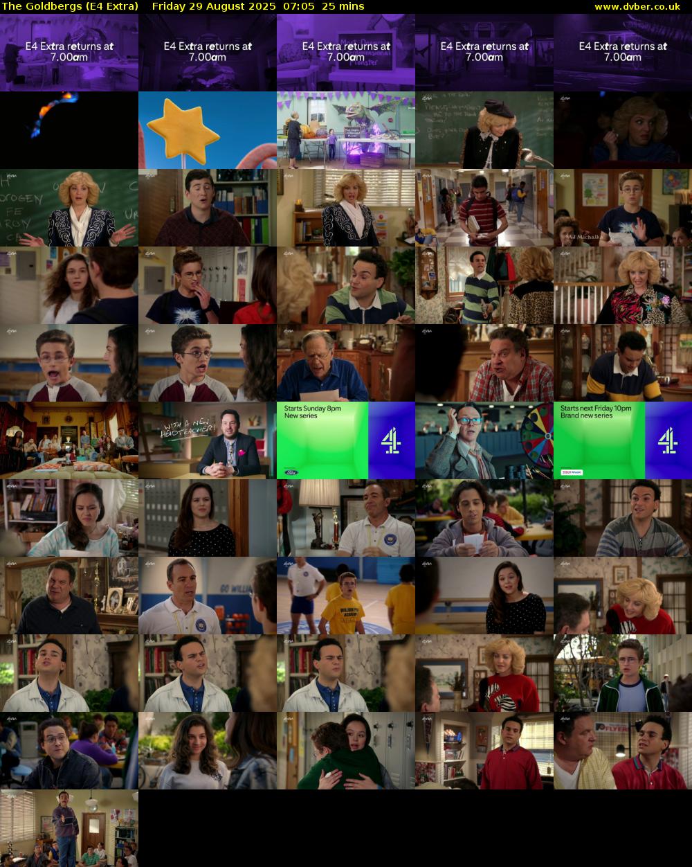 The Goldbergs (E4 Extra) Friday 29 August 2025 07:05 - 07:30