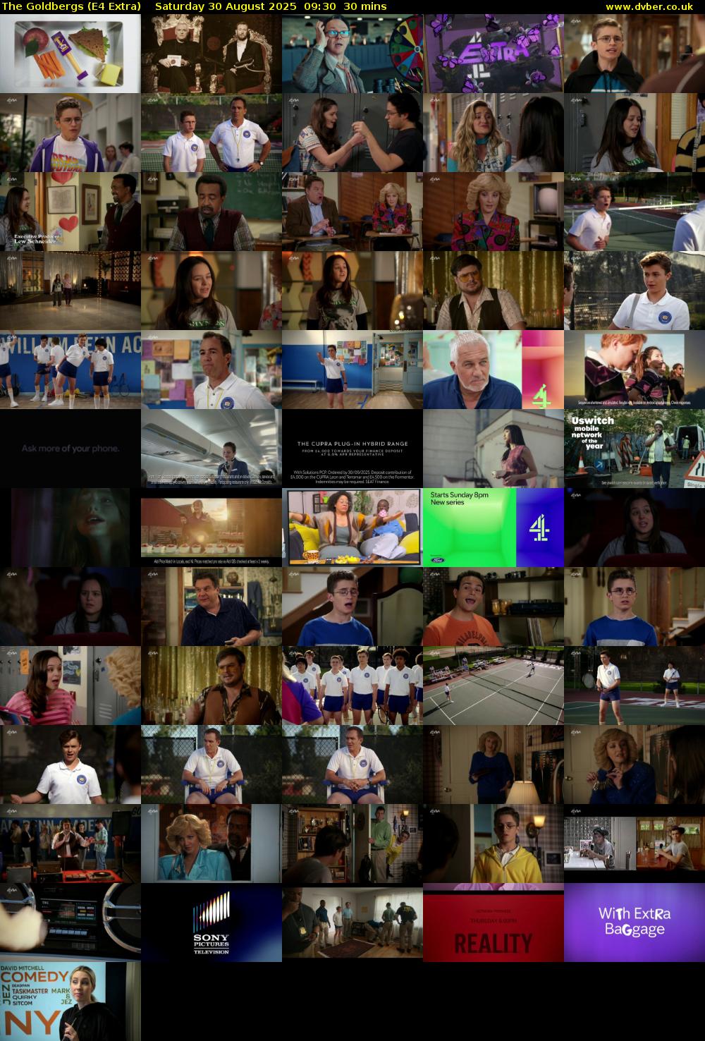 The Goldbergs (E4 Extra) Saturday 30 August 2025 09:30 - 10:00