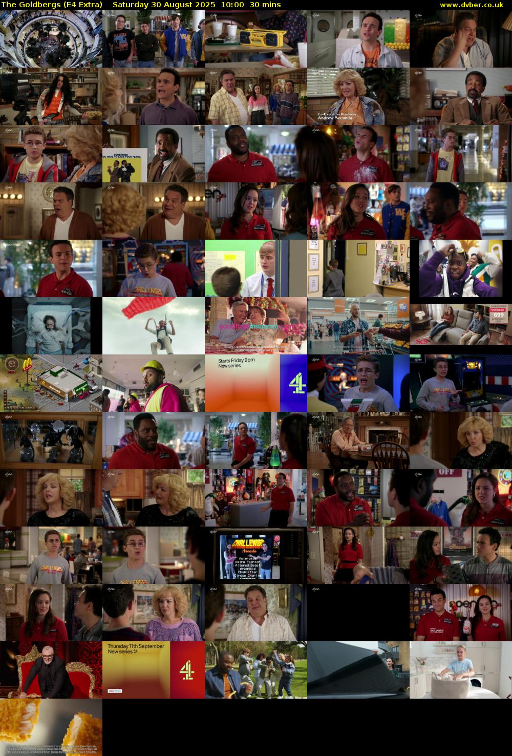 The Goldbergs (E4 Extra) Saturday 30 August 2025 10:00 - 10:30